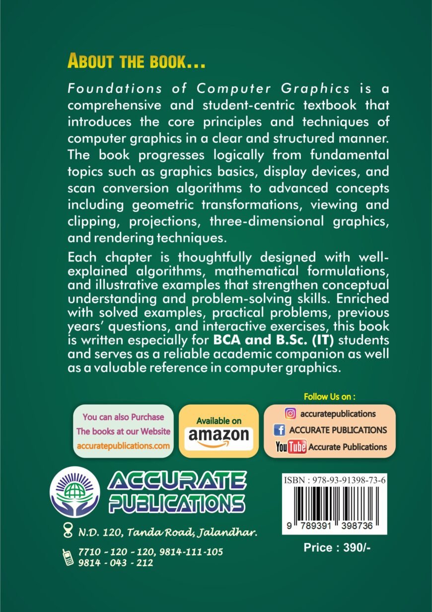 Bca Computer Graphics Pyqs Foundations of Computer Graphics – BCA & B.SC. (IT) – Accurate Publications