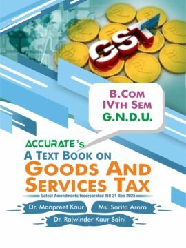 Goods and Services Tax - B.Com (IV Sem)